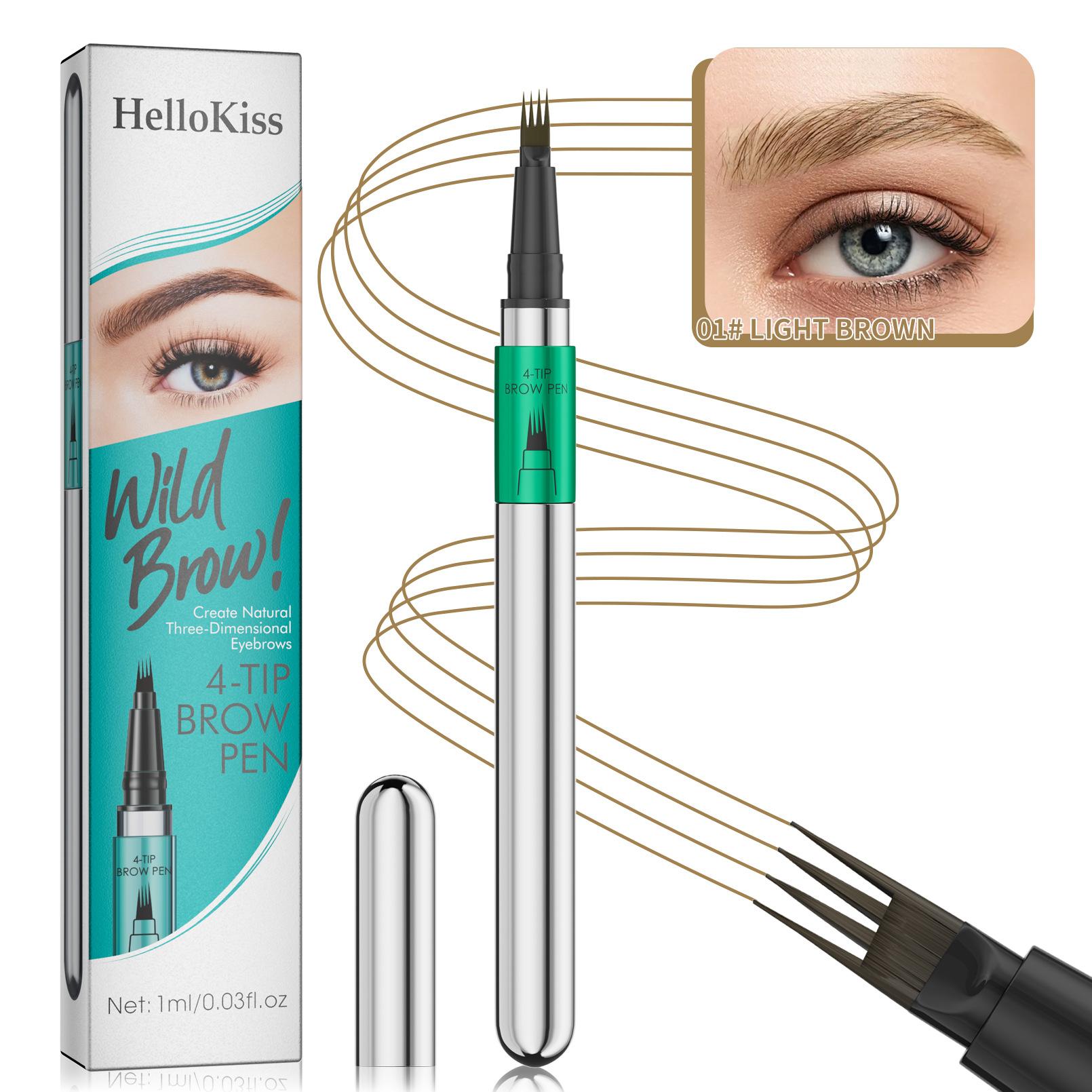 

Four-Pronged Eyebrow Pencil, Waterproof, Sweat-Proof And Non-Smudging Natural Wild Liquid Eyebrow Pencil 1ml