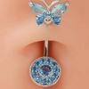 Dangled Design Butterfly Navel Jewelry Stainless Steel Belly Rings  Seaside