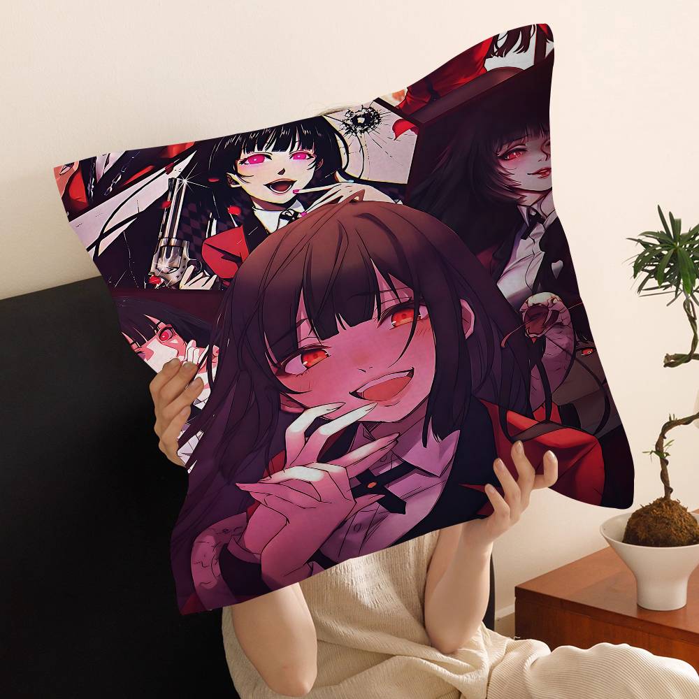 1PC Kakegurui Jabami Yumeko Cushion Cover Car Throw Pillow Case For Sofa Car Christmas Gift 40x40cm 45x45cm