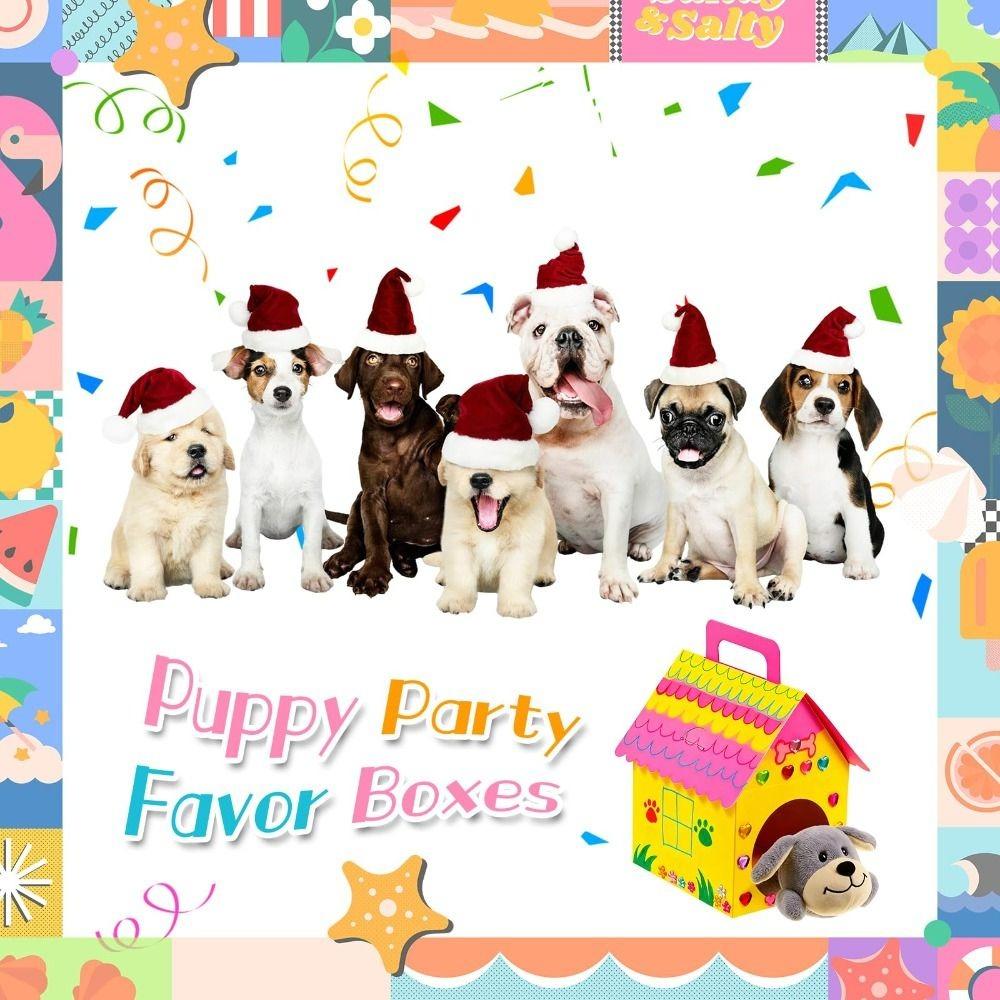 Miniature Boxes Gift Boxes Foldable Dog House Shaped Boxes Treat Gift Boxes Wedding Festival