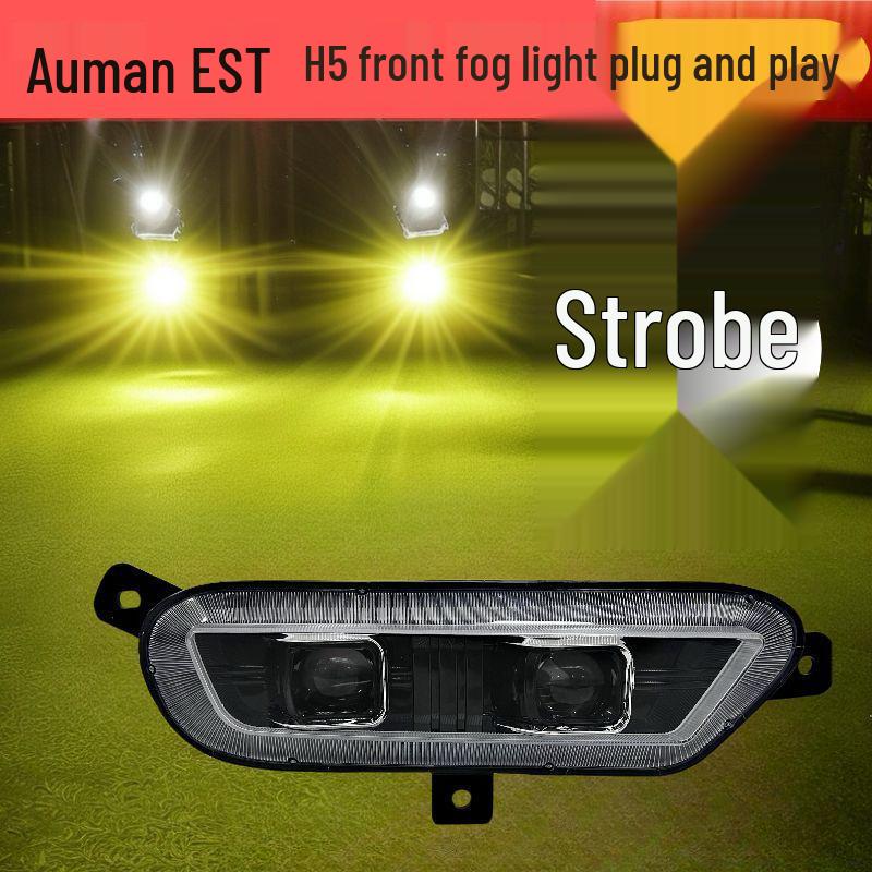 High Brightness LED Front Fog Light for Foton Daimler - Super Bright Assembly 2x Yellow & White Light Flash Right