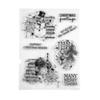 15*20cm Christmas Snowman Clear Rubber Stamps Santa Reusable Transparent Silicone Stamp Seals for Xmas Winter Journaling Card Ma