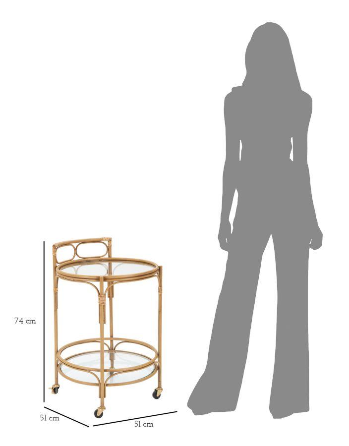 Trolley Panama Round Cm Ø 51X74