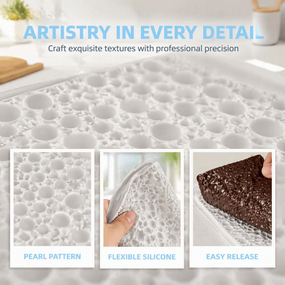 Perlmutt-Textur Kuchenrandform Silikon-Kuchenverzierungswerkzeug Wiederverwendbare Silikonform Kunst