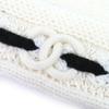 Pristine CHANEL Knit cap COCO Mark Knit hat white cashmere Women AAB112 Used
