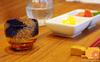 Oba Glass Sake Set in Wooden Box Amber x Traditional Craft Sake Cup [Shining Cosmos/Lapid / Approx. 6.0cm 5.0cm High] (Ochoko) (Celebration Gift)