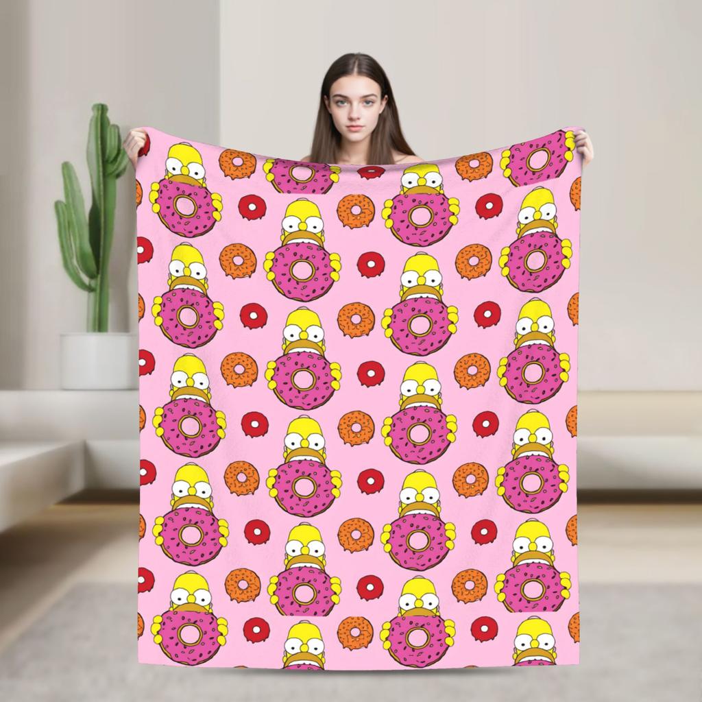 Blanket The S-Simpsons Decorative Flannel Throw Blanket For Living Room Warm Soft Customized Quality Bedspread Birthday Gift