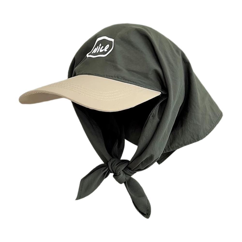 

Модная кепка с козырьком «утиный язык», быстросохнущая, солнцезащитная, с регулируемым платком для головы, шляпа-козырек от солнца для женщин, лето зелёный