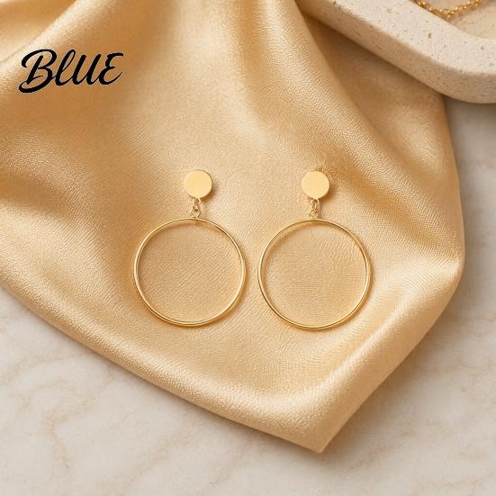 Face Slimming Earrings 1 Pair Drop for Women Large Circle