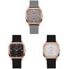 Minimalist Square Quartz Watch For Women With Silicone Band And Rose Gold Finish For Daily Wear