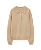 Siyajyu Sikn2154 Wool Blend Wearable Collar Knit_Oatmeal Beige