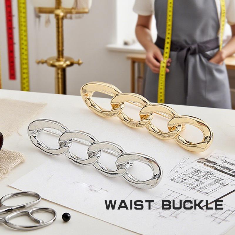 Simple Detachable Pants Clips Adjustable Waist Buckle Nail-free Metal Pins Button For Girls Jeans Waist Tightener