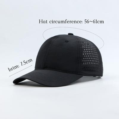Neue, leichte Baseballkappe für große Kopfumfänge, schnelltrocknendes Material, lasergestanzt, atmungsaktiv, wasserdicht, Sommer-Sonnenhüte für Damen und Herren