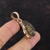 Ammonit Fossil Anhänger Kupfer Anhänger Edelstein Kupfer Schmuck Handgefertigter Anhänger Ammonit Fossil Schmuck Geschenk für Frauen Heilstein Anhänger