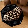 1pc Leopard Print Heart Automatic Open/Close Umbrella Compact Folding Umbrella with 8-Rib Shaft for Women/Men, Elegant Birthday1138S