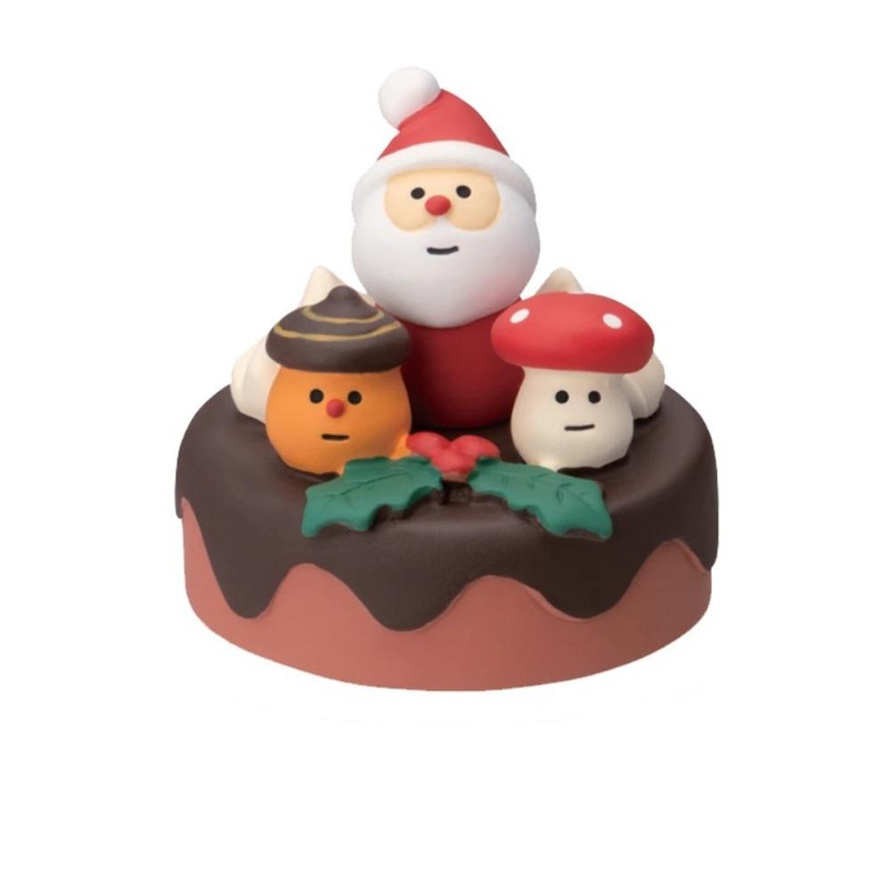 Mushroom Christmas Ornaments Miniature Resin Santa Claus Decoration  Cake Decoration