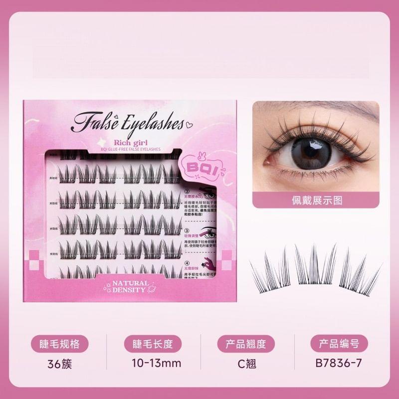 Stapi - Glue-free Multipack False Eyelashes Cluster (Various Designs) / Tweezers