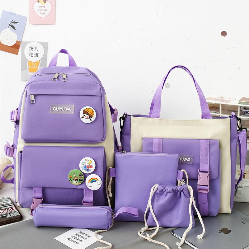 Lightweight Elementary School Student Fresh and Cute Girlish Heart Large Capacity Backpack