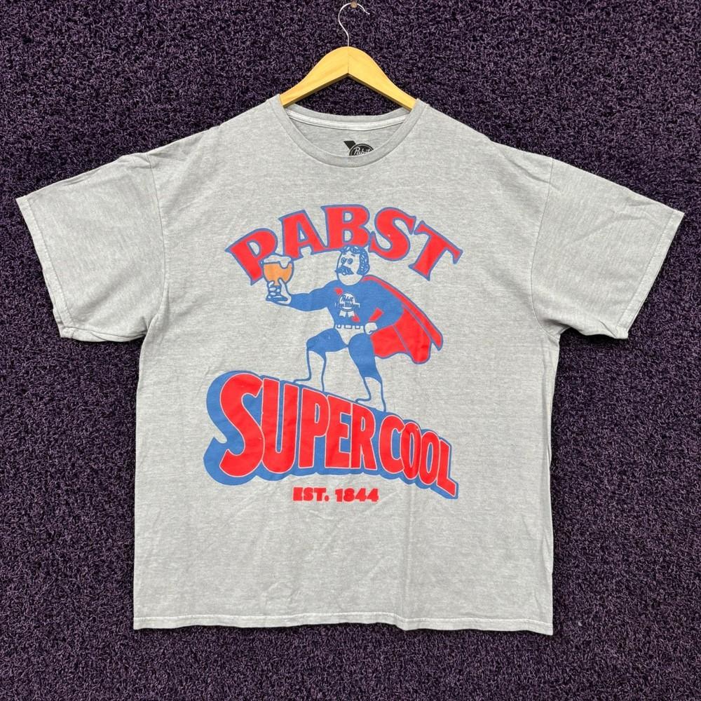 Pabst Blue Ribbon Supercool Beer Promo Oversized TShirt Size M/L Unisex T-Shirt XXXXL