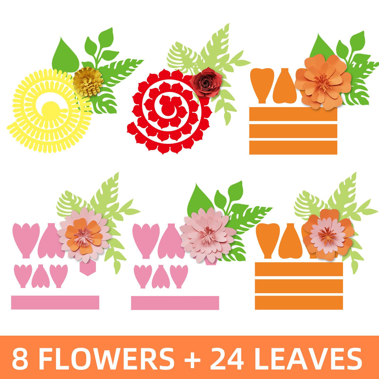 

Kids DIY Paper Flower Kit - Colorful Craft Materials For Birthday Decorations & Wall Art One Size