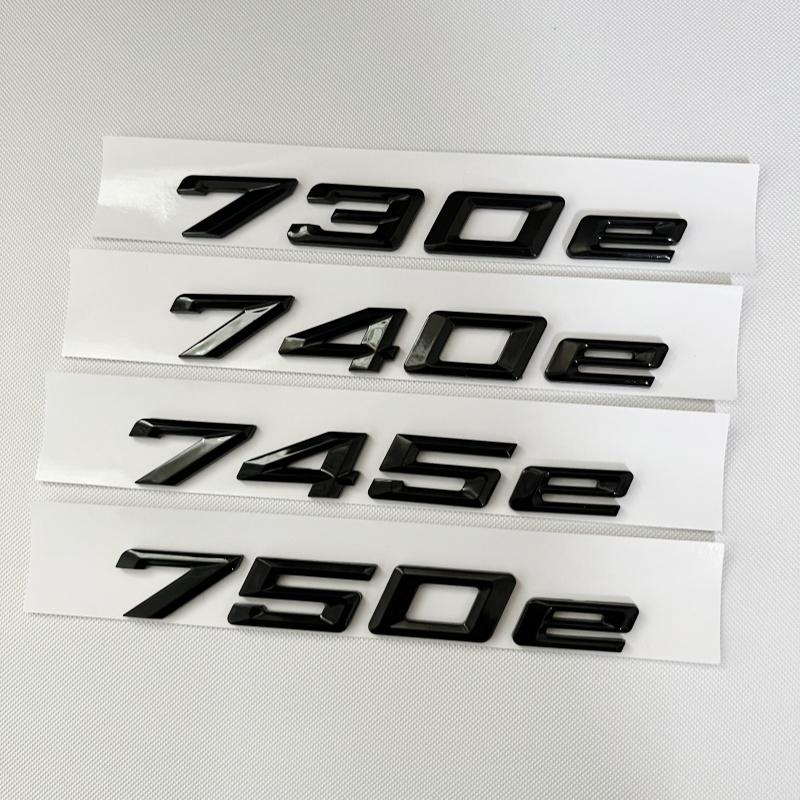 Car Trunk Words Letters Logo Badge Emblem Decals Sticker For BMW 7 Series 730e 740e 745e 750e 760e F01 F02 G11 G12