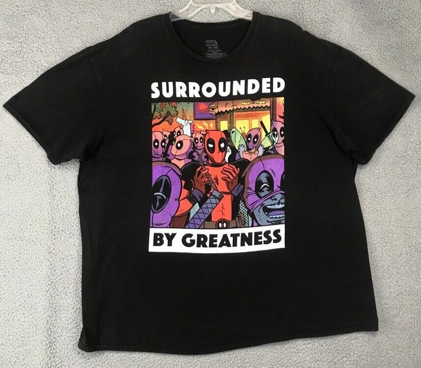 Marvel T Shirt Adult Size 3XL Surrounded By Greatness Short Sleeve Black Read S разноцветный