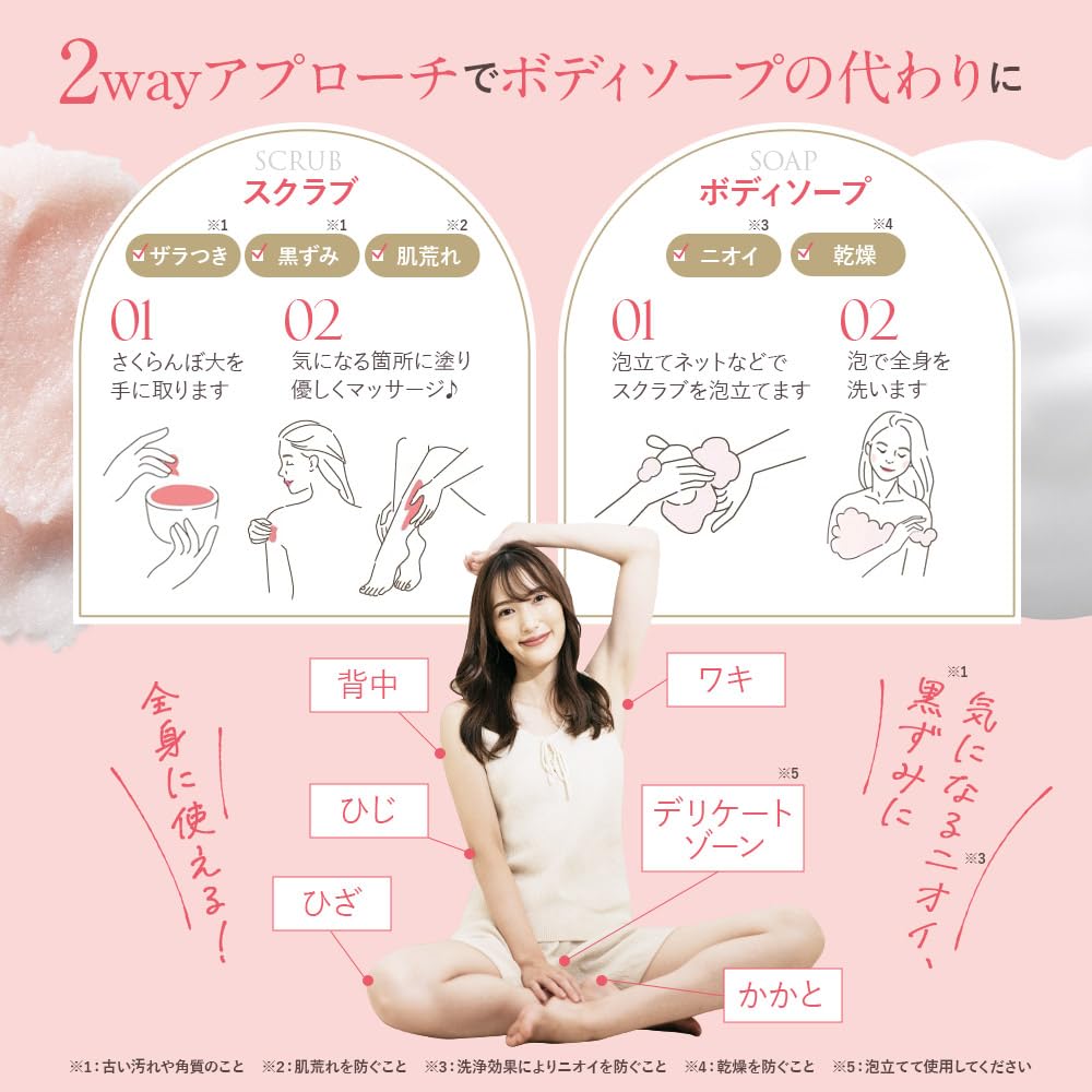 ULRUB Body Scrub 460g Perfumed Scrub for Upper Foot Dark and Contains CICA Extract and Body Wash for Centella Asiatica and Massage A perfect Day Made