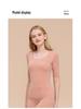 Women's Wool Silk Mid-Sleeve Fleece-Lined Top - Warm Autumn Base Layer