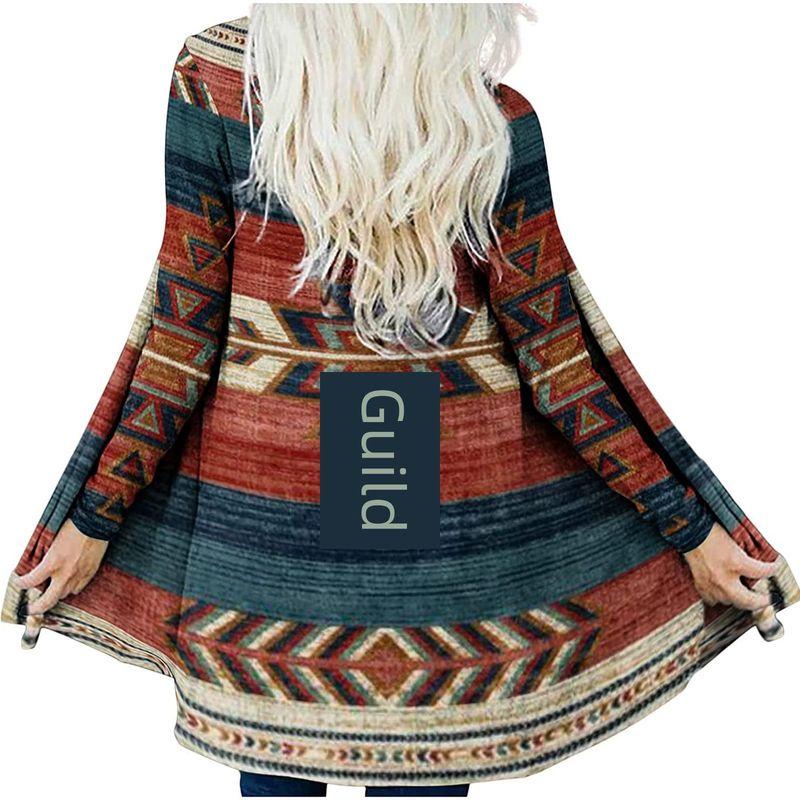 

Casual Print Medium-Long Cardigan Coat Casual Print Medium Length Cardigan Outwear 15 XL