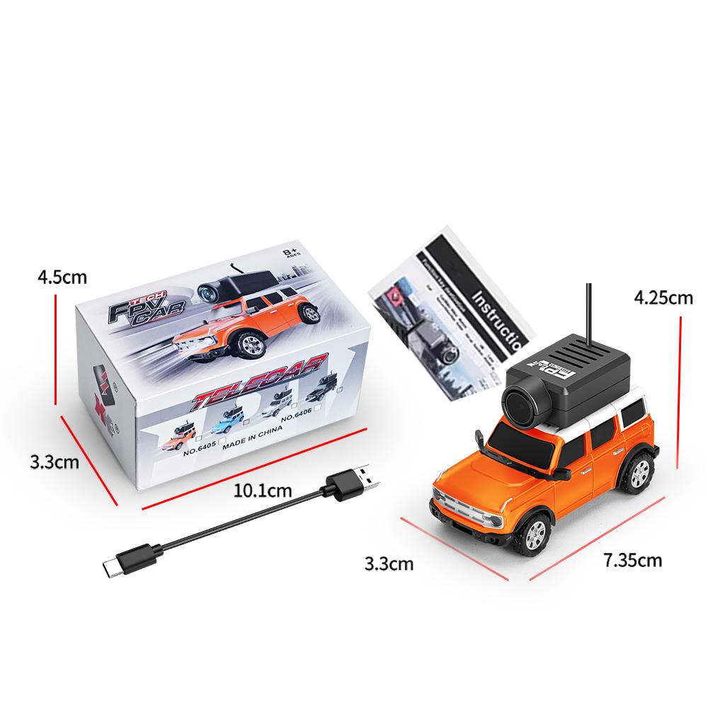 

WLtoys RC Cars 1:64 Mini 6405 HD Camera Racing Car 120° Wide Angle 2.4G 720P Dual Control