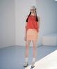 KANDINI Orange Plaid Mini Skirt