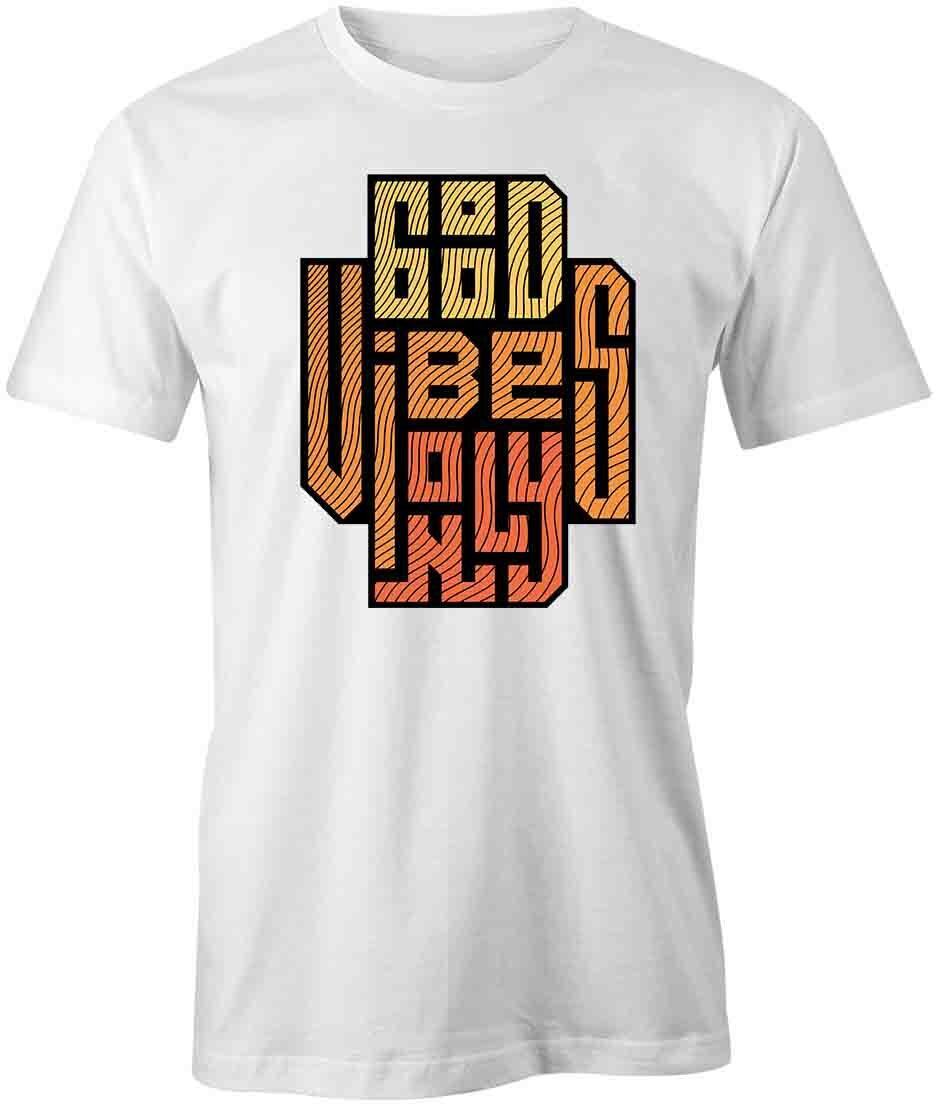 GOOD VIBES ONLY TShirt Tee Short-Sleeved Cotton POSITIVE CLOTHING S1WCA503 S