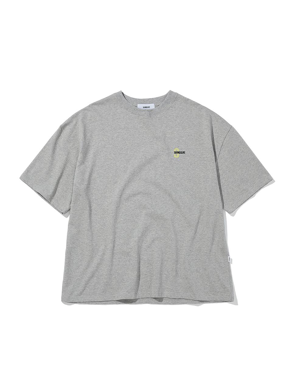 Sounds Life Vacation Small Logo T-Shirt Melange Gray Melange Grey/S