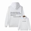 Women'S Shoulder Sleeve Fleece Sweater Plain Letter Print Kangaroo Pocket Drawstring Print Hoodie