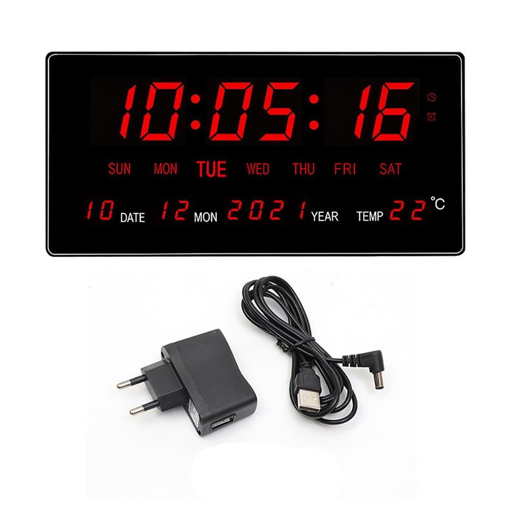 Accurate Timekeeping Digital Hanging Clock Large Screen LED Electronic Date Clock Home Use