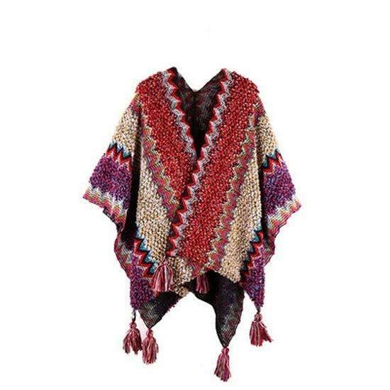Yunnan Lijiang Ethnic Style Women's Thickened Travel Shawl Cloak