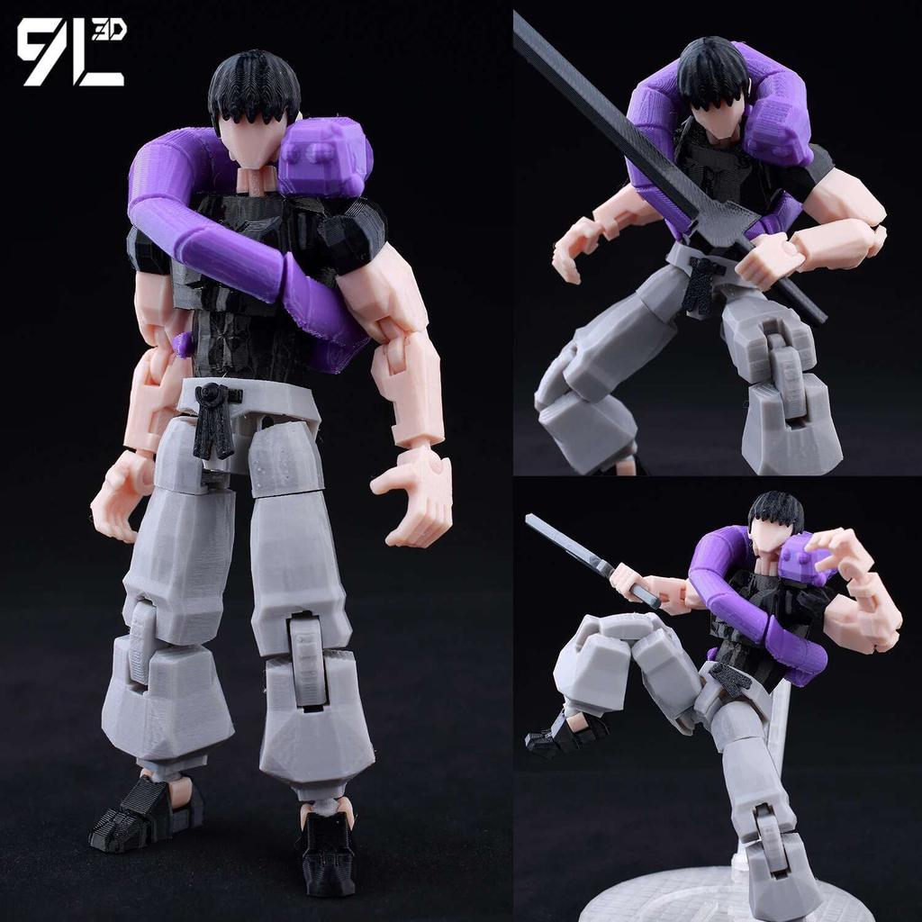 9L3D Printed Lucky Dummy 13 Jujutsu Kaisen Fushiguro Toji Anime Multi-Jointed Shapeshift Toys Action Figures Mannequin Model