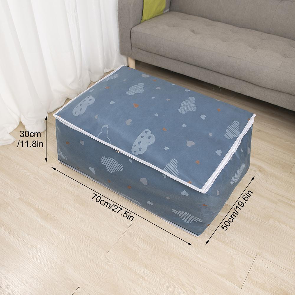 1PC Clothing And Bedding Storage Bag - Zipper Type Organizing Bag - Cotton Quilt Bag - Large Capacity Bag For Storage