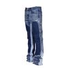 Men's Baggy Bell-Bottom Jeans Elastic Denim Casual Work Pants Vintage Patchwork Flared Trousers for Casua… More