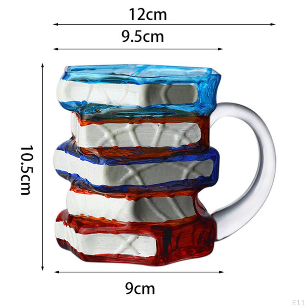 Books Stack Coffee Cup Accessories Colorful Reading Bookish Items Supplies for Book Lovers Writer