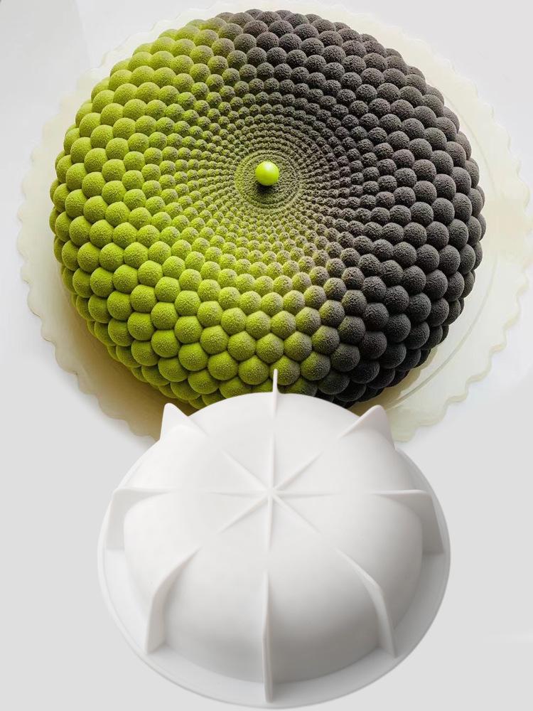 Shen Hong Psychedelische Sternenhimmel Silikon Mousse Form für Runde Kuchen & Desserts