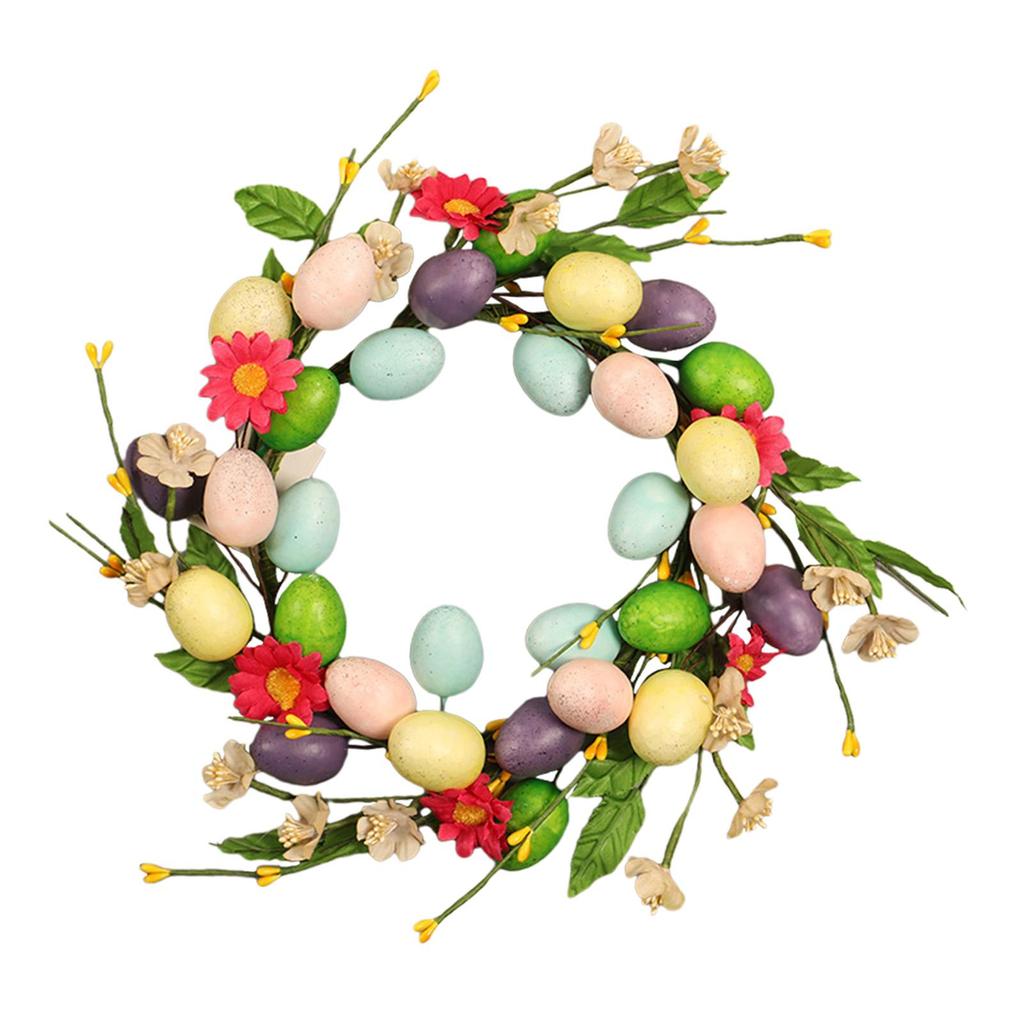 Osterkranz Haustür Künstlich Party mit bunten Eiern Außen Hängende Girlande für Tisch Veranda Zuhause Bauernhaus Fenster