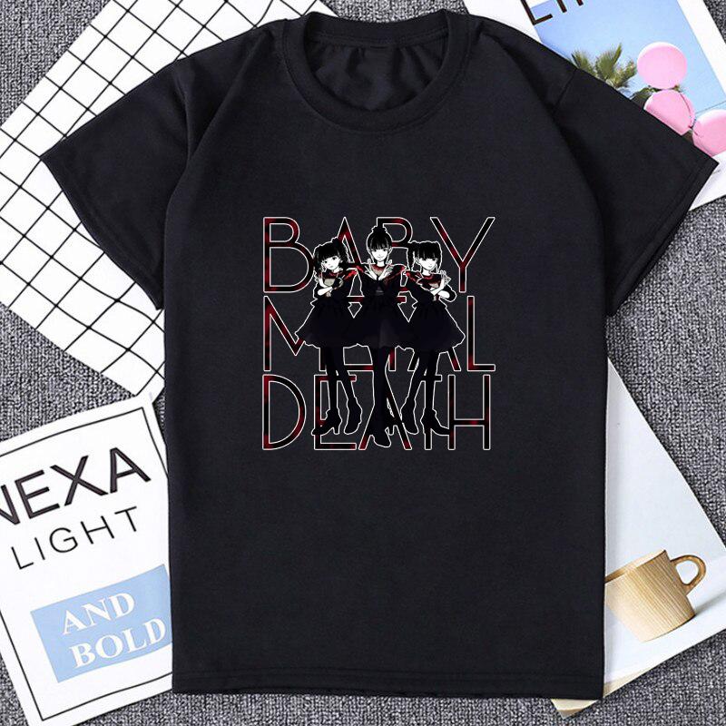 BABYMETAL Rock Band Kawaii T-shirt Street Hip Hop Harajuku Tshirt Fashion Cartoon T Shirt Sakura Waifu Tees