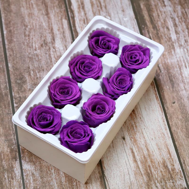 Ewige Lebensblume Material Geschenkbox Unsterbliche Rose Blume Getrocknete Rose Künstliche Konservierte Blumen Kopf Rosen