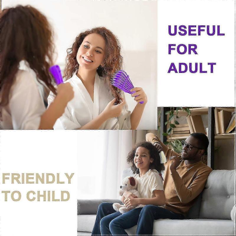 2 Pieces Detangling Brush For Afro America/ African Hair Textured 3...