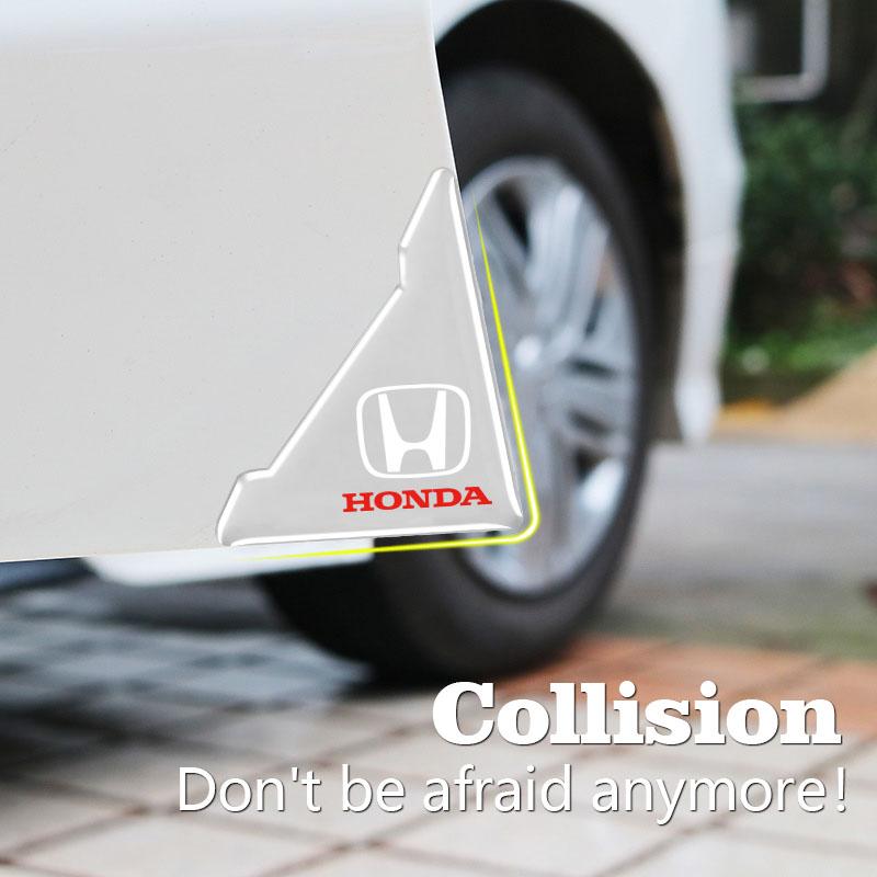 4PCS Car Door Anti-collision Corner Protectors Stickers Accessories For Honda Civic FIT Accord Prelude CRV 5th City CRZ CRX Jazz KP5