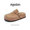Aogushi Deng Women's Soft Sole Slip-On Mules - Autumn 2026 Closed Toe, Thick Sole, Outdoor Half Slippers