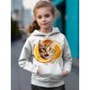 Kids Clothes Girl Spring Fall Hoodies Cartoon 3D Cat Print Streetwear Children's Sweatshirts Outerwear Pullovers Girl Clothing