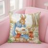 P-Peter R-Rabbit Pillow Case Square Double-Sided Printing Sofa Cushion Cover Bedroom Bedside Pillowcover
