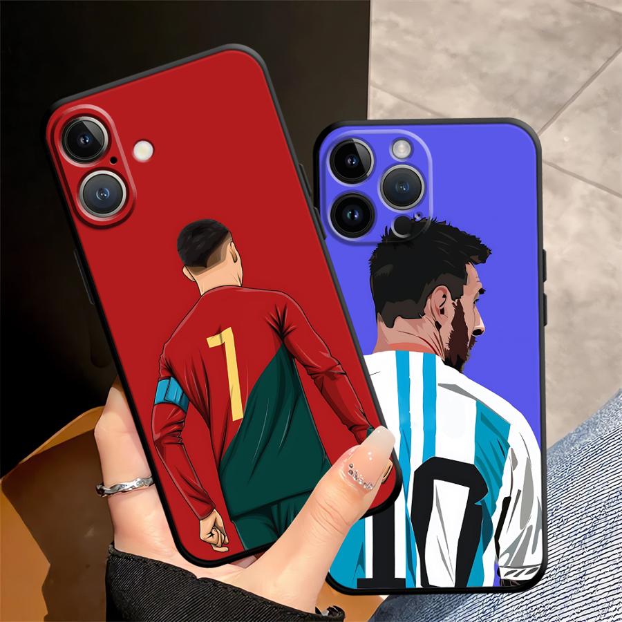 Football Sports Cool Case for iPhone 13 12 11 17 Pro Max 7 8 Air 15 16 14 Plus XS Max XR Black Soft Phone Cover